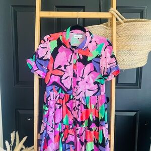 Vibrant Floral Women's Casual Dress